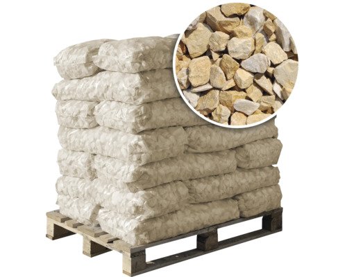 Marmorbruch Gold-Ocker 25-50 mm 1000 kg in Tandem-Bags