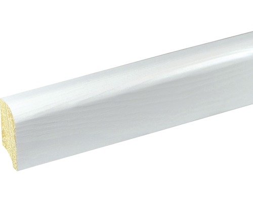Sockelleiste Fichte/Kiefer weiss lackiert 2400 x 45 x 19,5 mm
