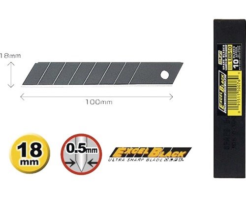 Olfa Ersatz-Abbrechklingen LBB-10B 18 mm 10 Stück