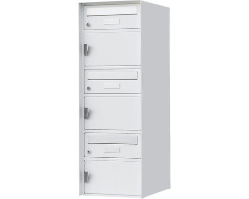 Huber Briefkasten Verbier 3er-Gruppe reinweiss 318x913x403 mm