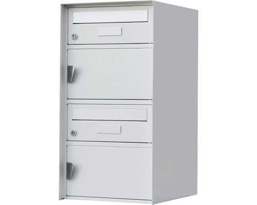 Huber Briefkasten Verbier 2er-Gruppe reinweiss 318x612x403 mm