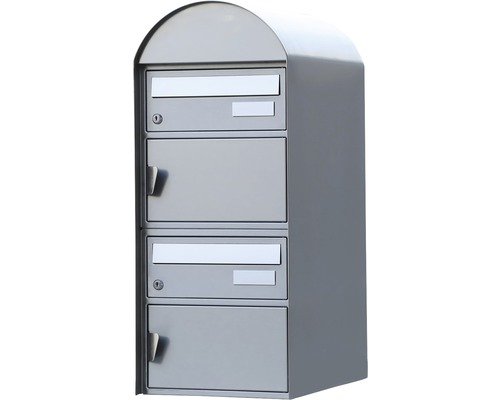 Huber Briefkasten Airolo 2er-Gruppe chromstahl 302x822x408 mm