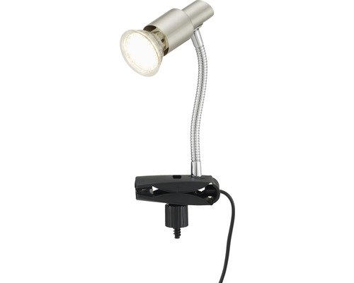 LED Klemmstrahler matt-nickel 3W