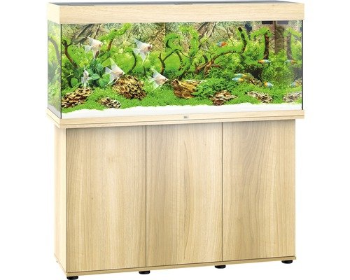 Aquariumkombination Juwel Rio 240 LED SBX mit Unterschrank helles Holz