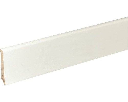 Sockelleiste S601 Buche weiss lack massiv 2400 x 60 x 12 mm