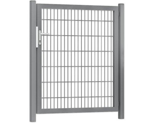 Premium-Einzeltor 125 x 140 cm 8/6/8 Rahmen 60x40 inkl. Pfosten zum Einbetonieren RAL 7016 anthrazit