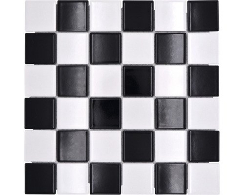 Keramikmosaik CD 200 schwarz//weiss 30x30 cm