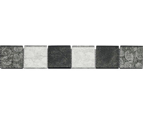 Glasbordüre grey mix 4.8x29.8 cm