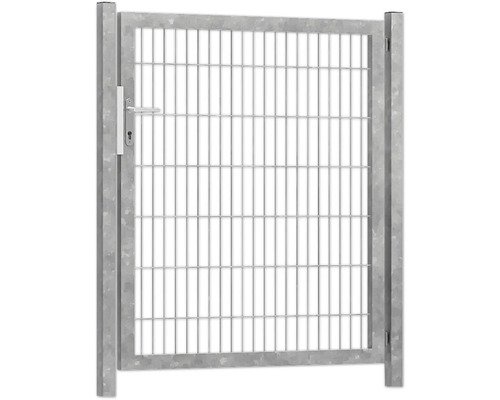 Premium-Einzeltor 125 x 140 cm 8/6/8 Rahmen 60x40 inkl. Pfosten zum Einbetonieren feuerverzinkt