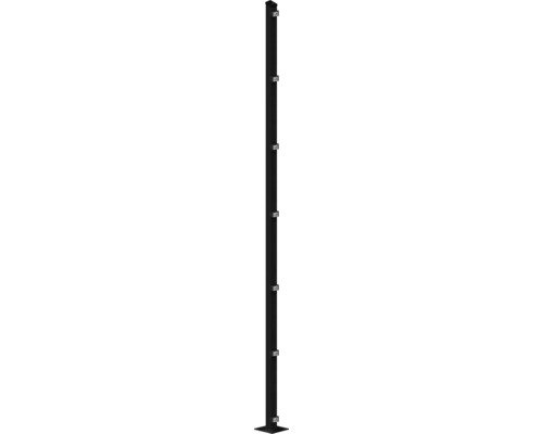 Pfosten mit Fussplatte 60x40x2480 mm für Zaun 243 cm Höhe RAL 7016 anthrazit