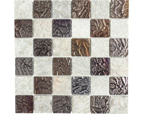 Glasmosaik XCM CR73 MIX GRAU 30x30 cm