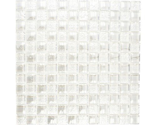 Glasmosaik XCM 8LU90 weiss 29,8x29,8 cm