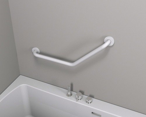 Wandhaltegriff gewinkelt weiss matt 40 cm