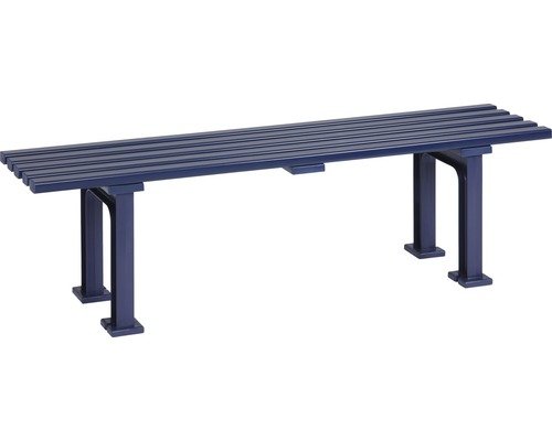 Gartenbank Mono I Kunststoff 3-Sitzer stahlblau