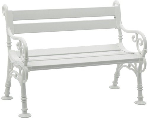 Gartenbank Linderhof Kunststoff 2-Sitzer weiß
