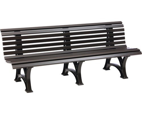 Gartenbank Borkum Kunststoff 4-Sitzer schokobraun