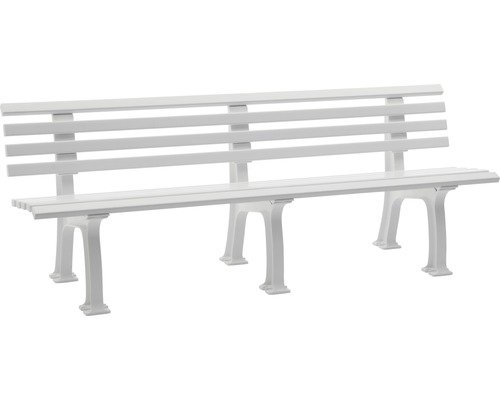 Gartenbank Juist Kunststoff 4-Sitzer weiss