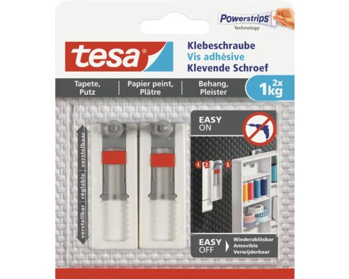 tesa Klebenagel für Fliesen weiss 4 kg Belastung 2 Stk.