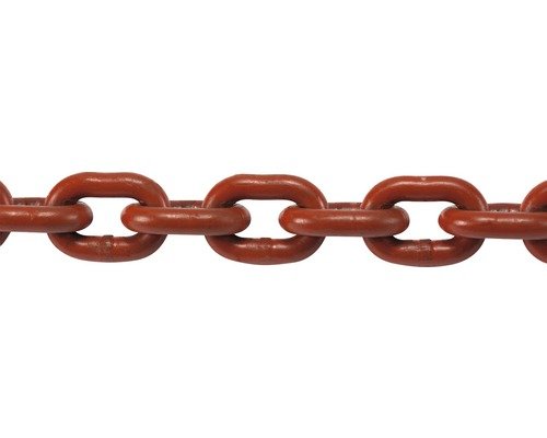 Pösamo Rundstahlkette G8 Ø 8x24 mm Stahl rot lackiert 5 m