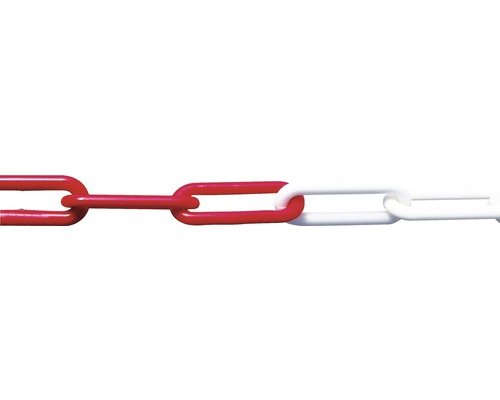 Pösamo Kunststoffkette 10 mm Polyethylen rot/weiss Meterware