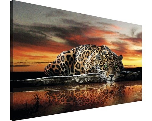 Leinwandbild Leopard 100x75 cm