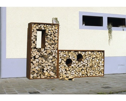 Kaminholz Stapelregal Metall 119x35x150 cm anthrazit