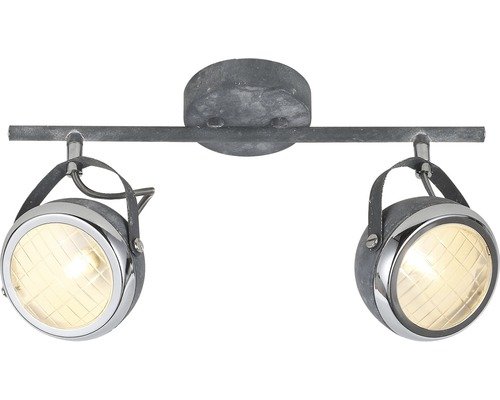 Deckenleuchte Rider grau 2-flammig B 370 mm