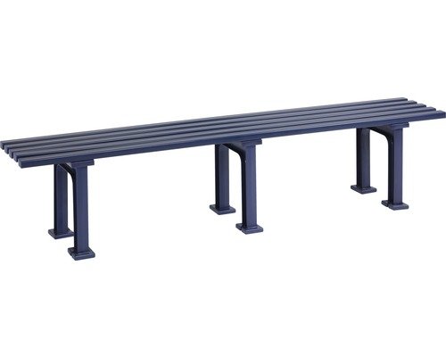 Gartenbank Mono II Kunststoff 4-Sitzer stahlblau