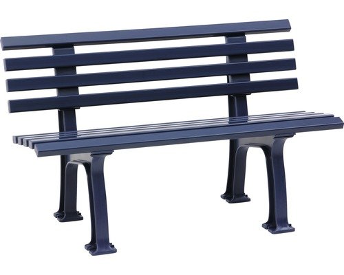 Gartenbank Ibiza Kunststoff 2-Sitzer stahlblau