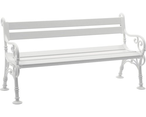 Gartenbank Linderhof Kunststoff 3-Sitzer weiss