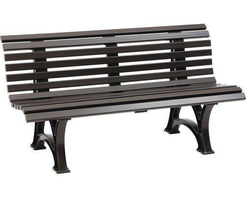 Gartenbank Helgoland Kunststoff 3-Sitzer schokobraun