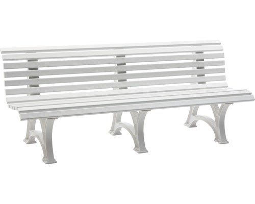 Gartenbank Borkum Kunststoff 4-Sitzer weiss