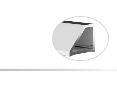 form&style Alu Schwallprofil chrom zu Ballino