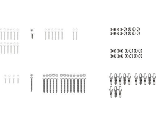 form&style Ersatz Befestigungset grau für Samoa, Moorea, Romallo, Ballino, Modena, Tahiti und Smart