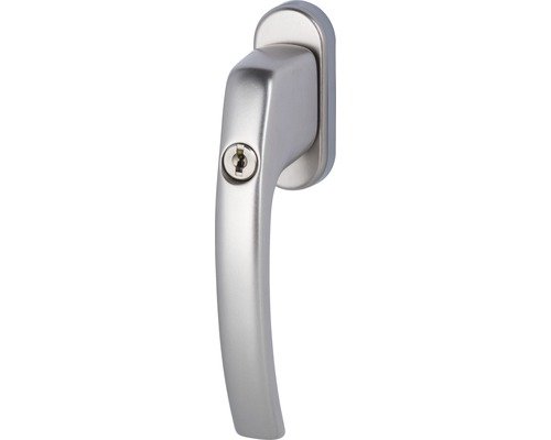 Fenstergriff F9 absperrbar 45° Rasterung Aluminium