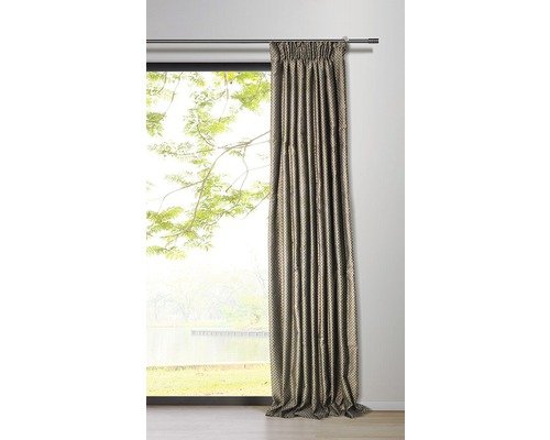 Vorhang mit Universalband Dot taupe 135x245 cm