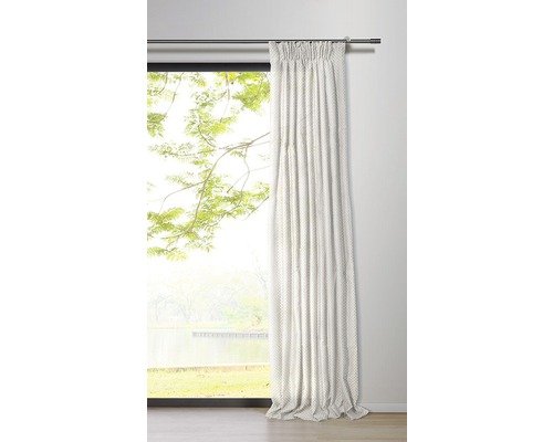 Vorhang mit Universalband Dot weiss 135x245 cm