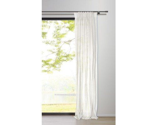 Vorhang mit Universalband soft weiss 135x245 cm