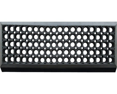 Stufenmatte/Gummiwabenmatte rechteckig schwarz 25x65x3 cm