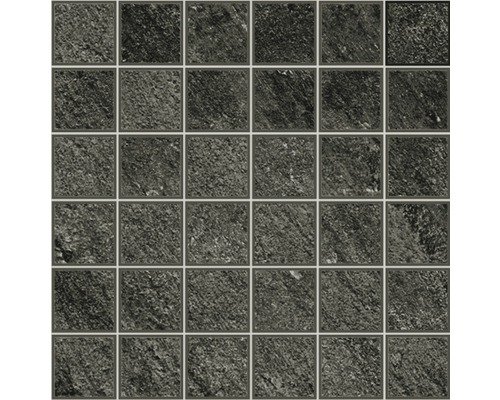 Feinsteinzeugmosaik Discovery Carbon 30x30 cm