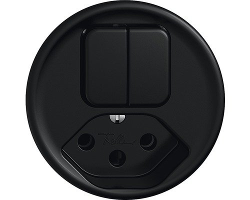 Feller Standard Due Abdeckset für Kombi SCH1/T13 IP 20 schwarz unbeleuchtet