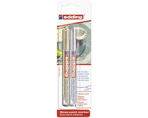 edding Lackmarkerset 780 2 Stück gold und silber