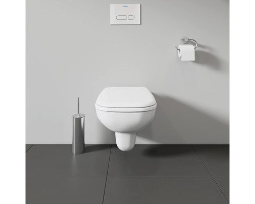 DURAVIT Wand-WC D-Code Tiefspüler mit Spülrand kurz weiss glänzend ohne WC-Sitz 2211090000