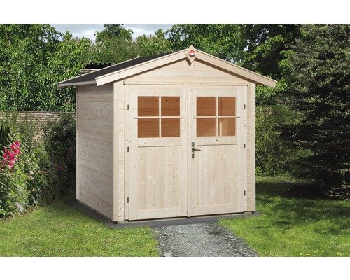 Gartenhaus weka 224 Gr.1 mit Fussboden 260 x 229 cm natur