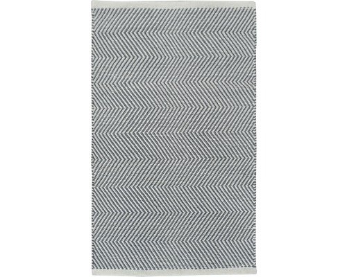 Fleckerlteppich Dakota Streifen grau blau 50x80 cm