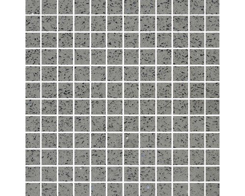 Quarzstein Mosaik grau kleine Steinchen 30x30cm