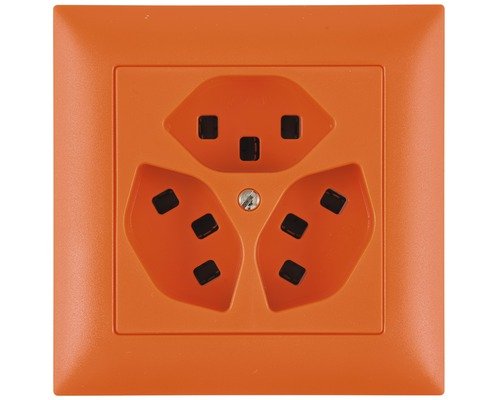 Edizio Due UP Steckdose 3xT23 16A orange