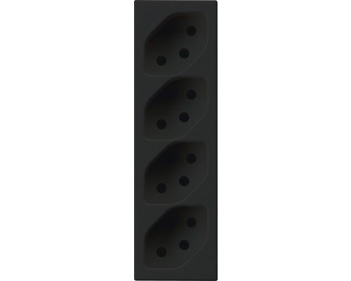 FLF Steckdose 4xT13 GR. II schwarz