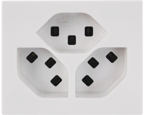 FLF Steckdose 3xT23 IP 20 weiss