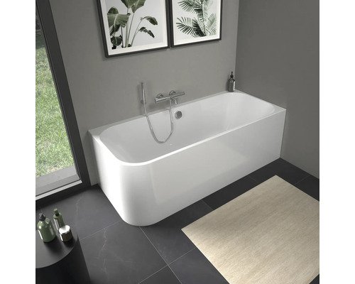 Rechteckbadewanne mit Rundung DURAVIT Happy D,2 80 x 180 cm weiss glatt 700317000000000